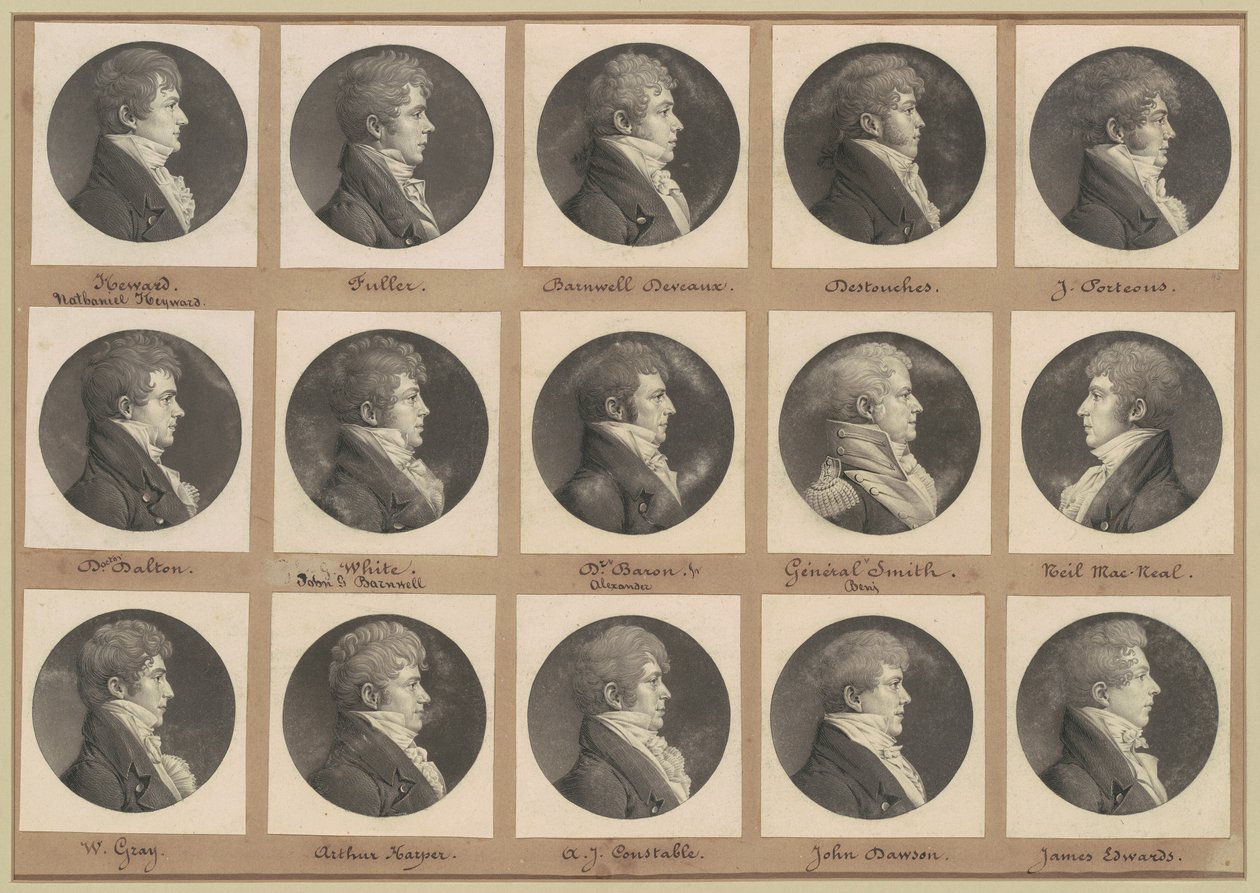 Coleção de Retratos Saint-Mémin, Grupo 45 de Charles B. J. Févret de Saint Mémin