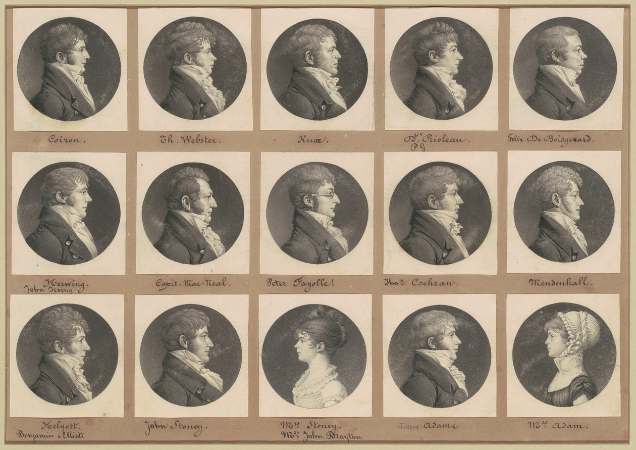 Coleção de Retratos Saint-Mémin, Grupo 47 de Charles B. J. Févret de Saint Mémin