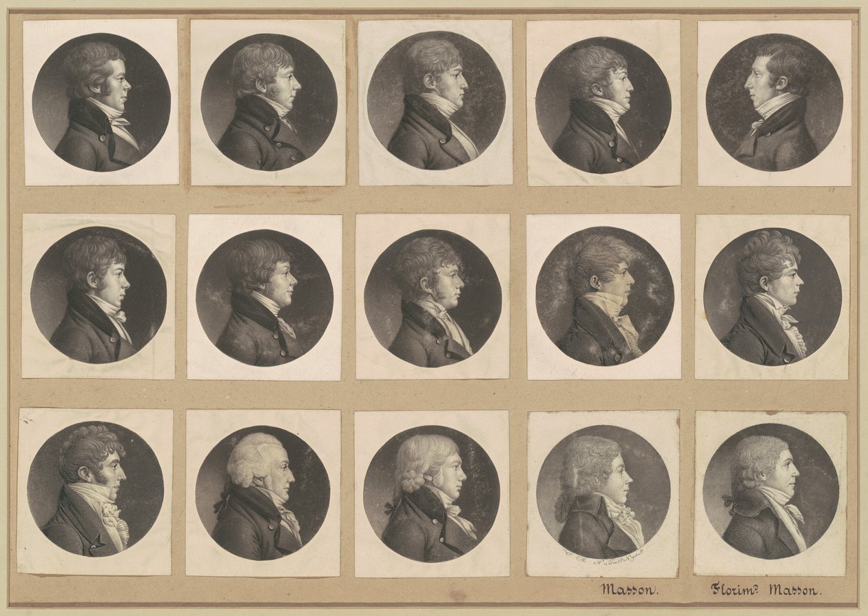 Coleção de Retratos de Saint-Mémin, Grupo 55 de Charles B. J. Févret de Saint Mémin