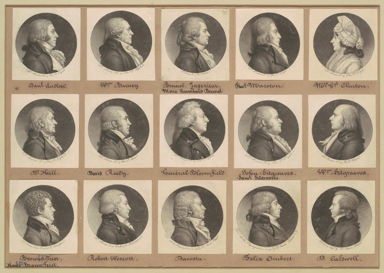 Saint-Mémin Collection of Portraits, Group 8 de Charles B. J. Févret de Saint Mémin