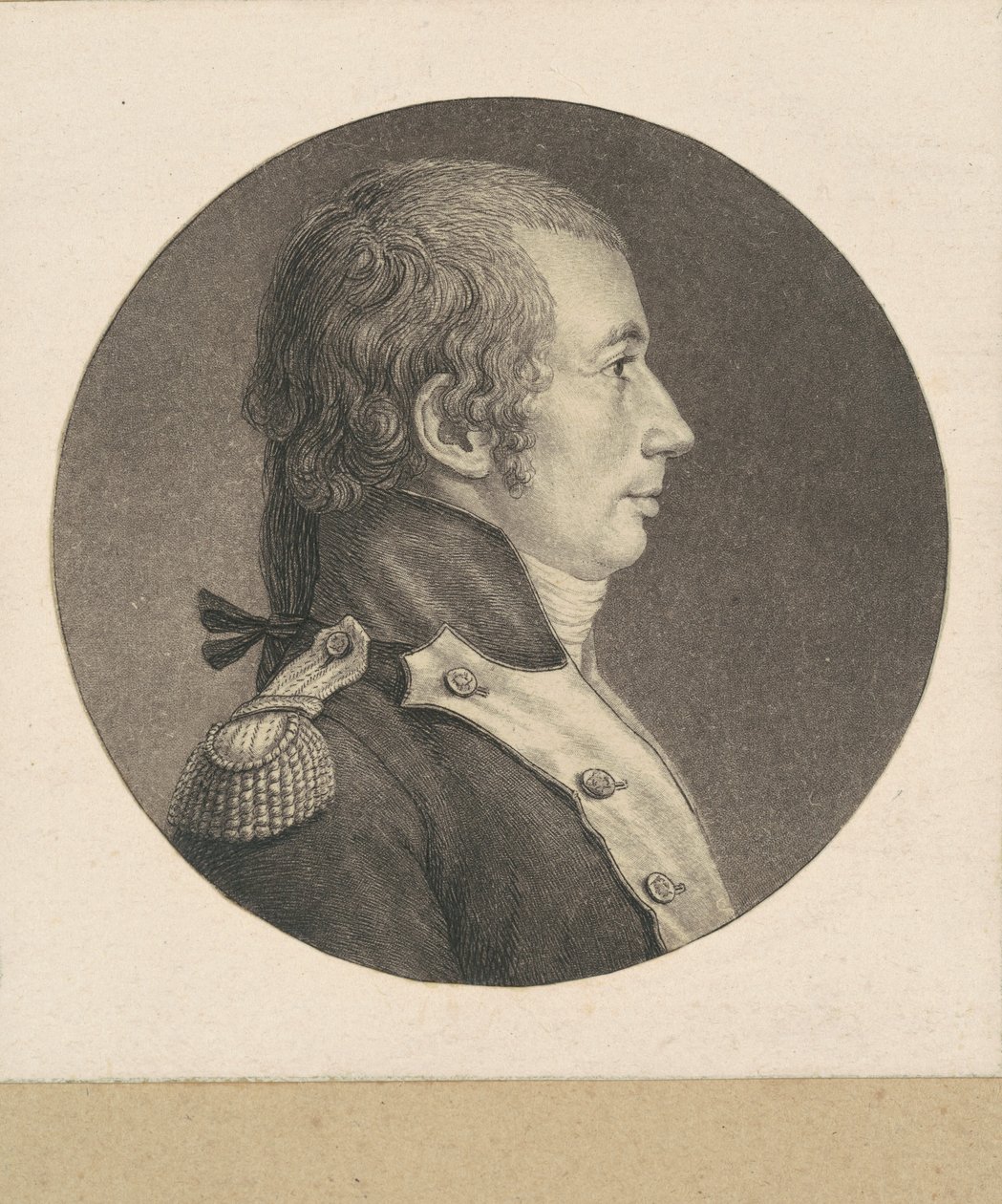 Coronel não identificado da infantaria francesa de Charles B. J. Févret de Saint Mémin