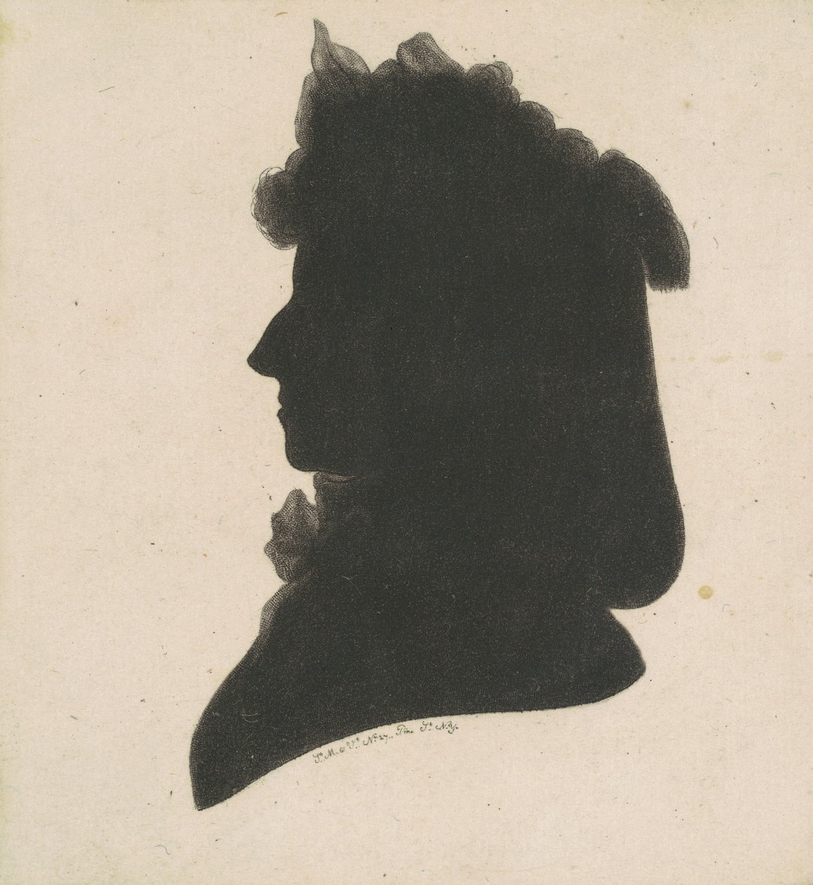 Silhueta Feminina Não Identificada de Charles B. J. Févret de Saint Mémin