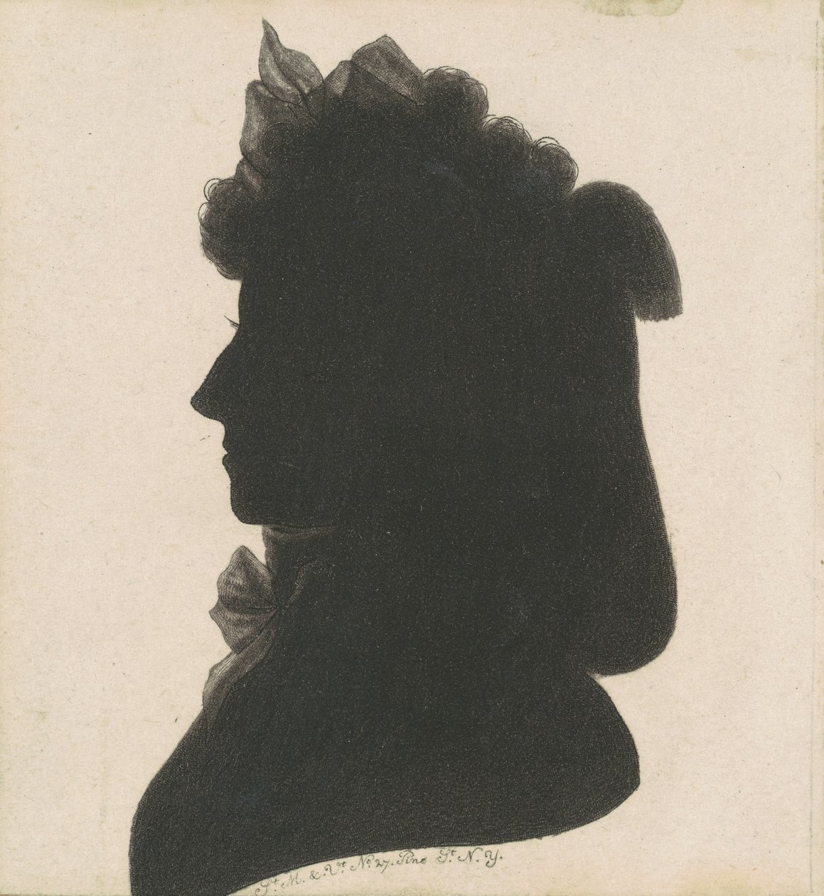 Silhueta Feminina Não Identificada de Charles B. J. Févret de Saint Mémin