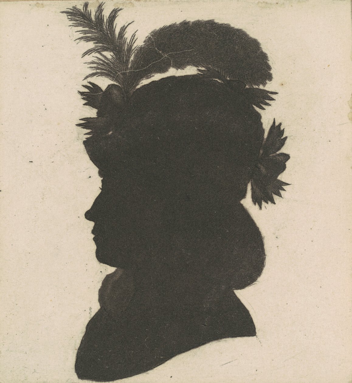 Silhueta Feminina Não Identificada de Charles B. J. Févret de Saint Mémin