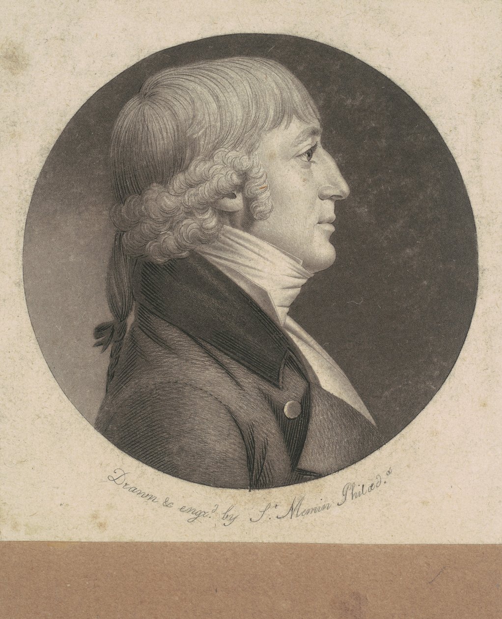Homem não identificado de Charles B. J. Févret de Saint Mémin