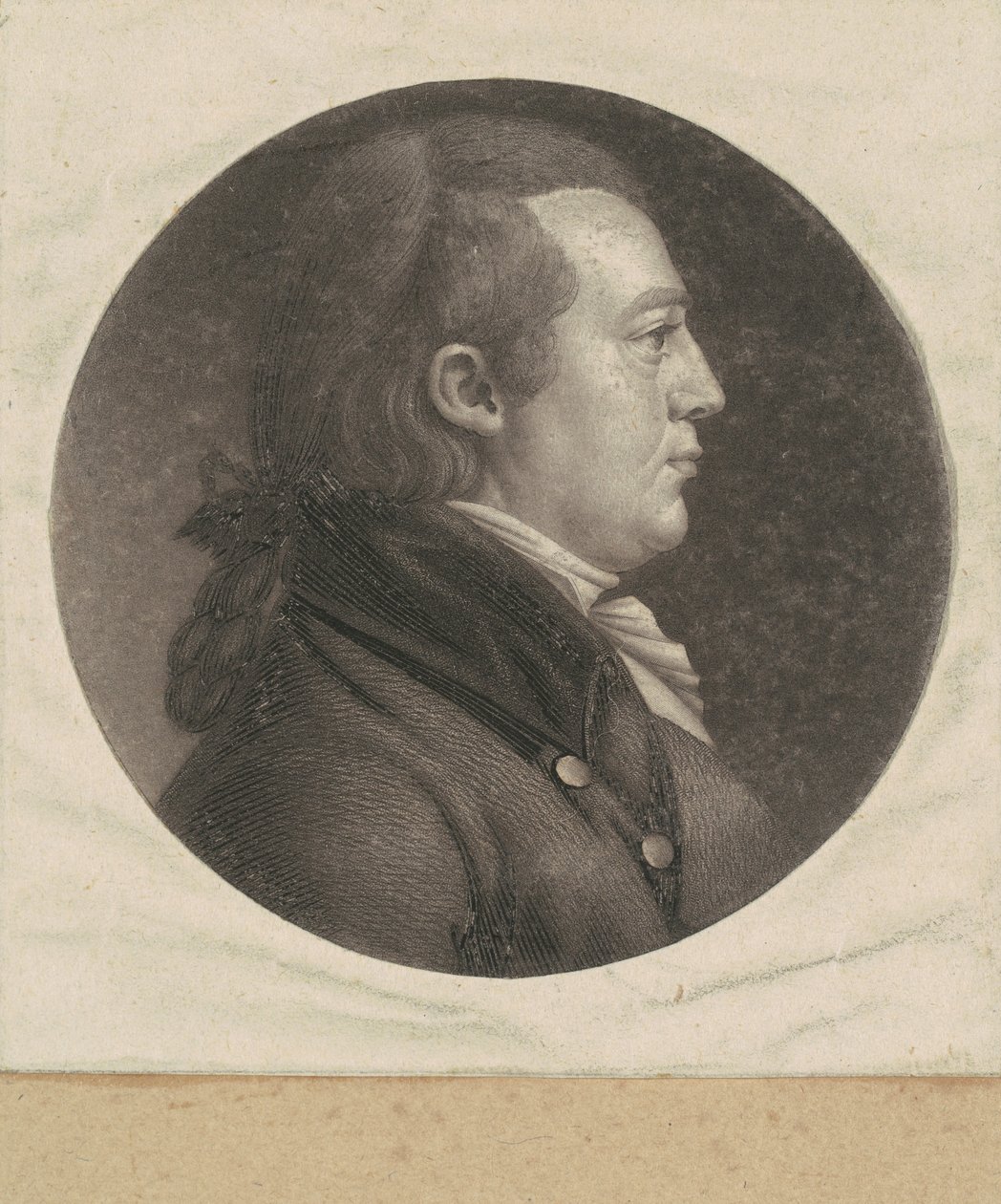 Homem não identificado de Charles B. J. Févret de Saint Mémin