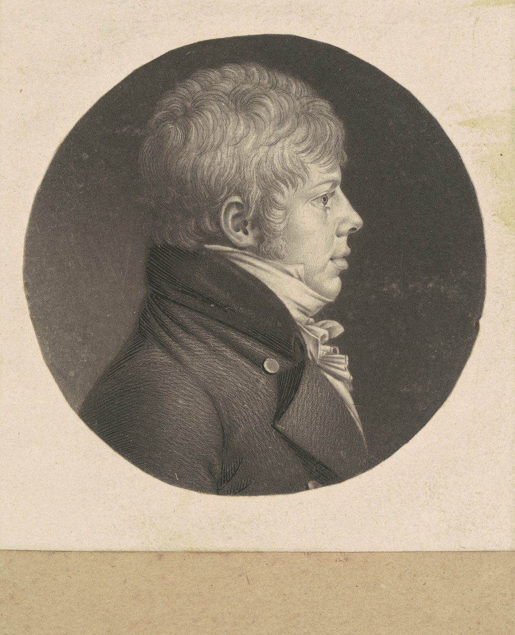 Homem não identificado de Charles B. J. Févret de Saint Mémin