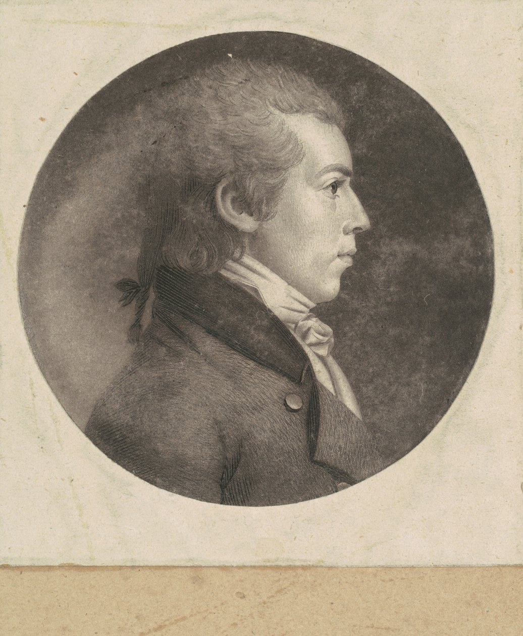 Homem não identificado de Charles B. J. Févret de Saint Mémin