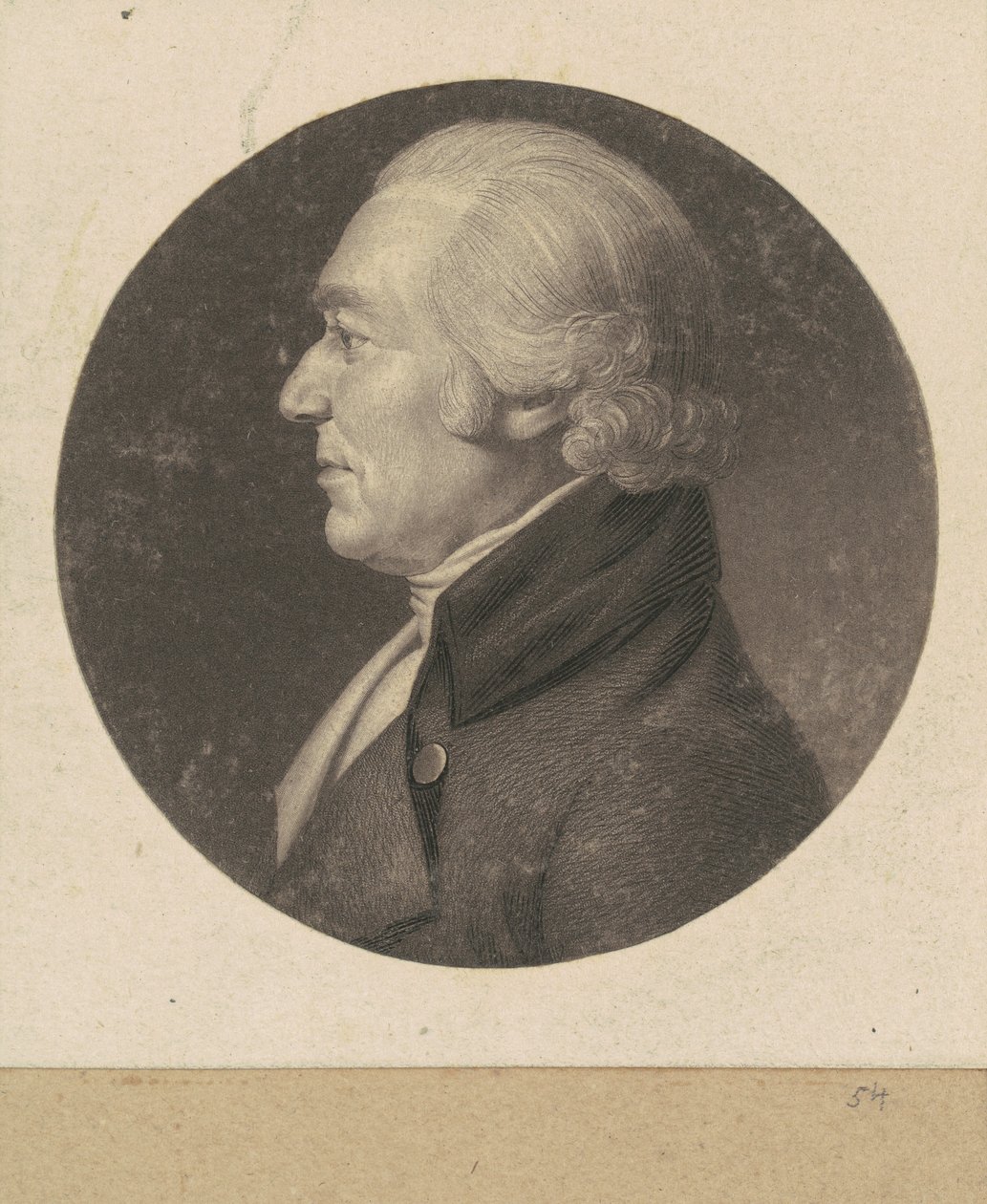 Homem não identificado de Charles B. J. Févret de Saint Mémin