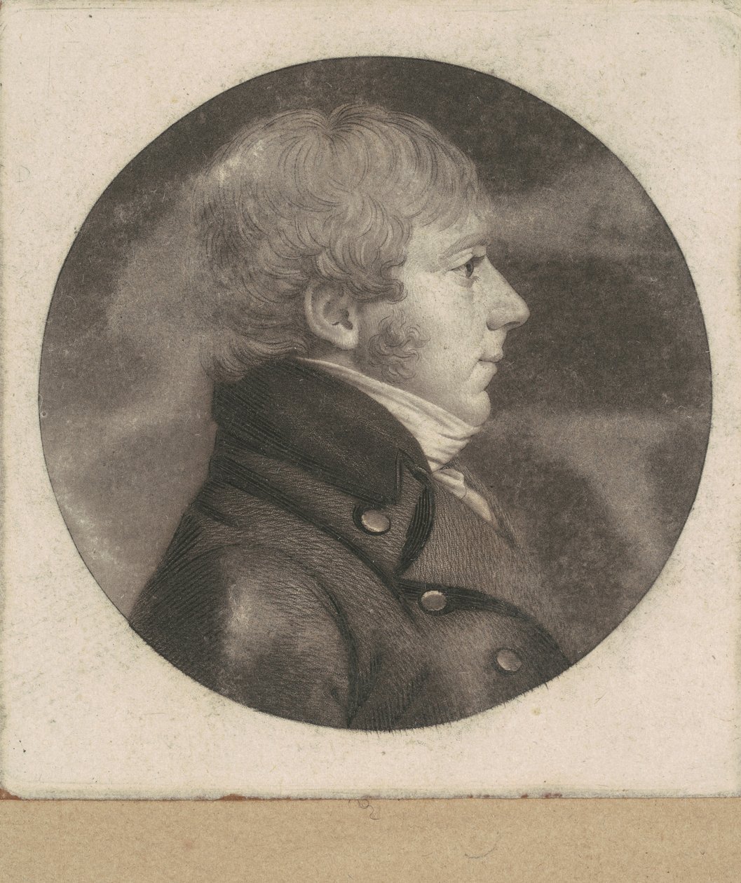 Homem não identificado de Charles B. J. Févret de Saint Mémin