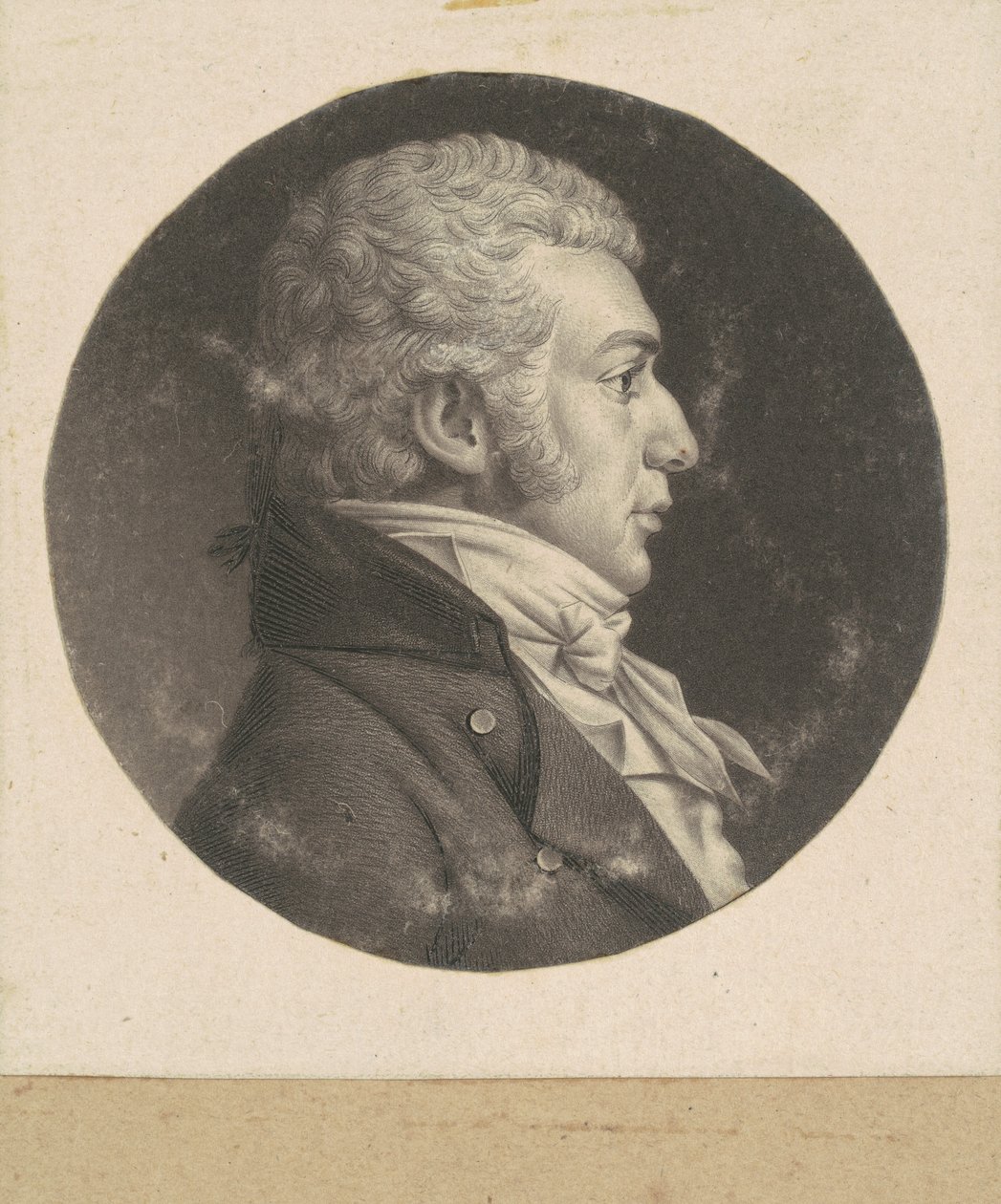 Homem não identificado de Charles B. J. Févret de Saint Mémin