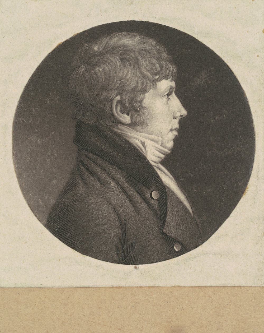 Homem não identificado de Charles B. J. Févret de Saint Mémin