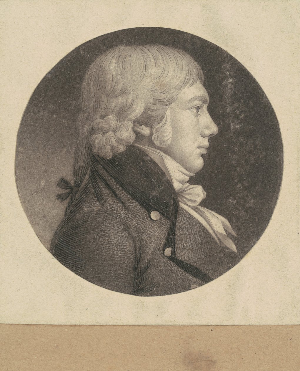 Homem não identificado de Charles B. J. Févret de Saint Mémin