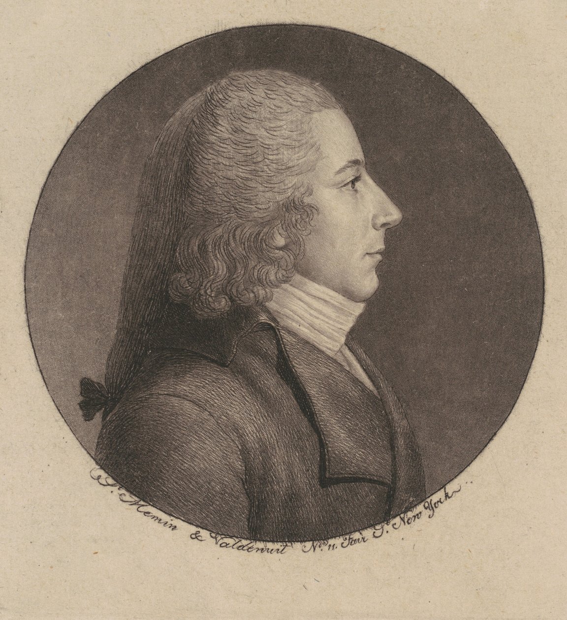 Homem não identificado de Charles B. J. Févret de Saint Mémin