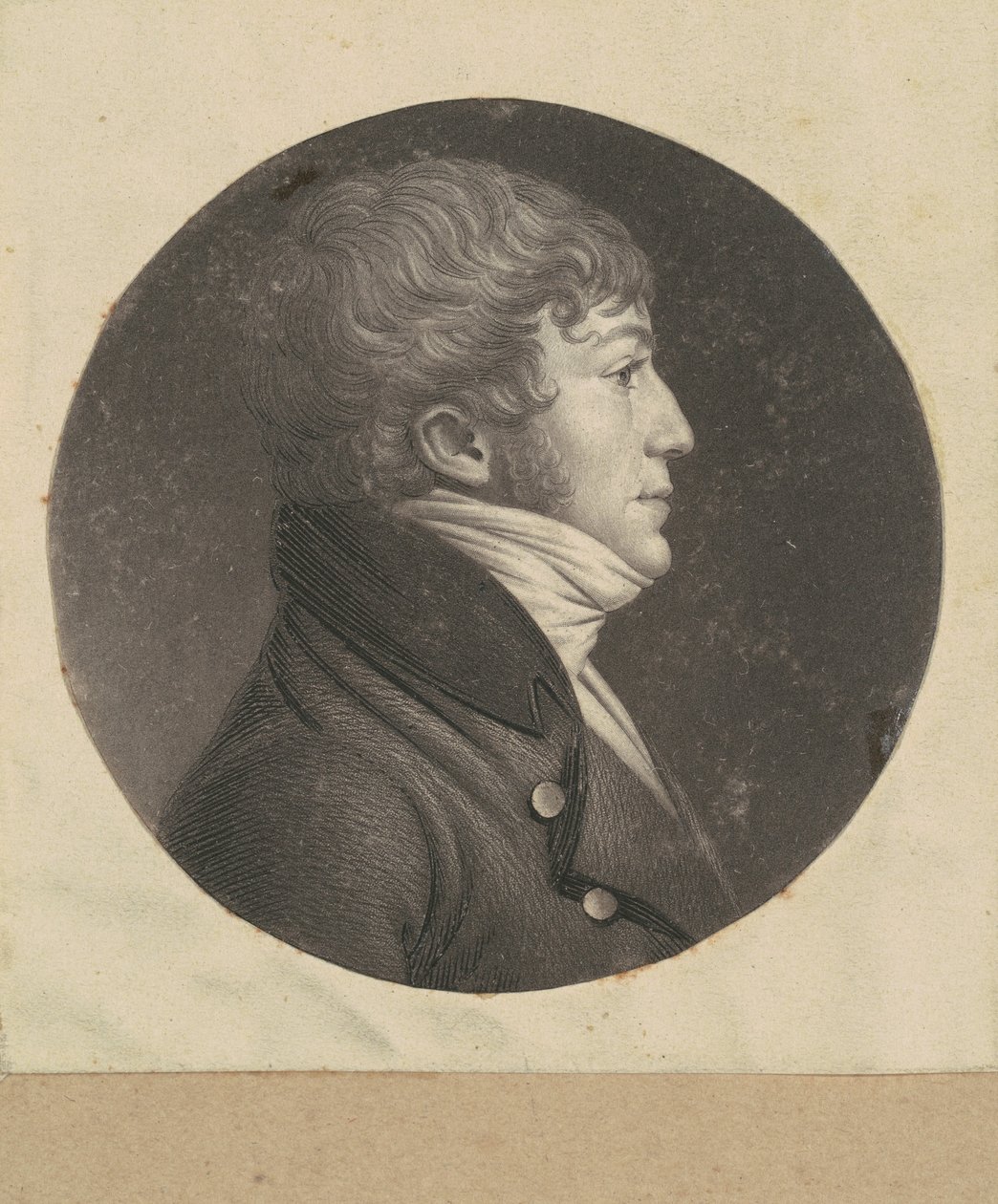 Homem não identificado de Charles B. J. Févret de Saint Mémin