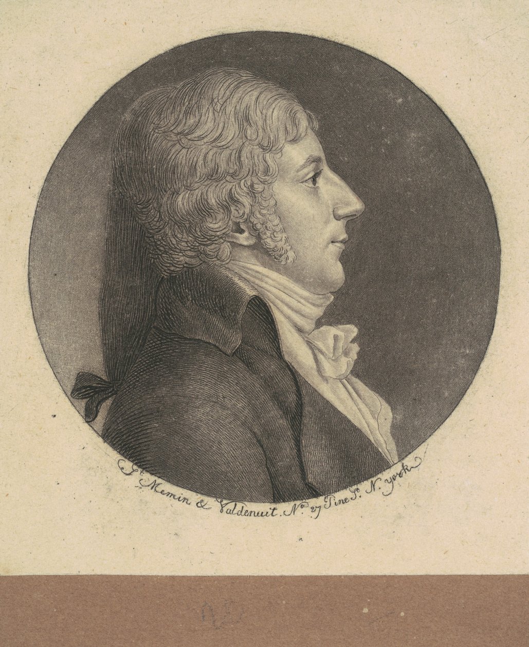 Homem não identificado de Charles B. J. Févret de Saint Mémin