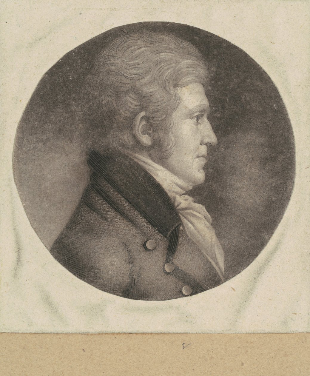 Homem não identificado de Charles B. J. Févret de Saint Mémin