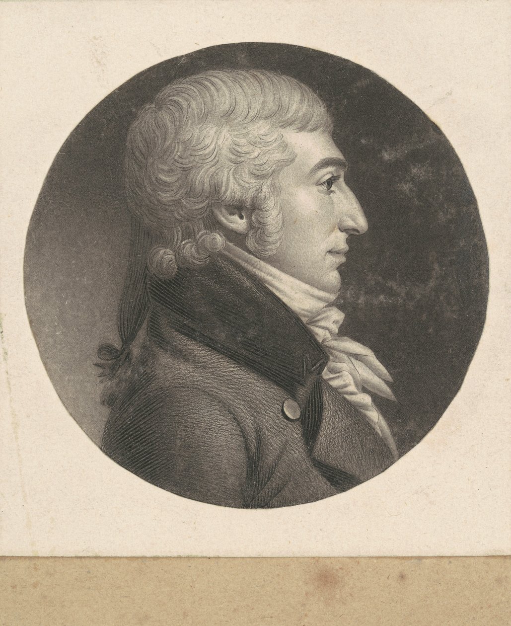 Homem não identificado de Charles B. J. Févret de Saint Mémin