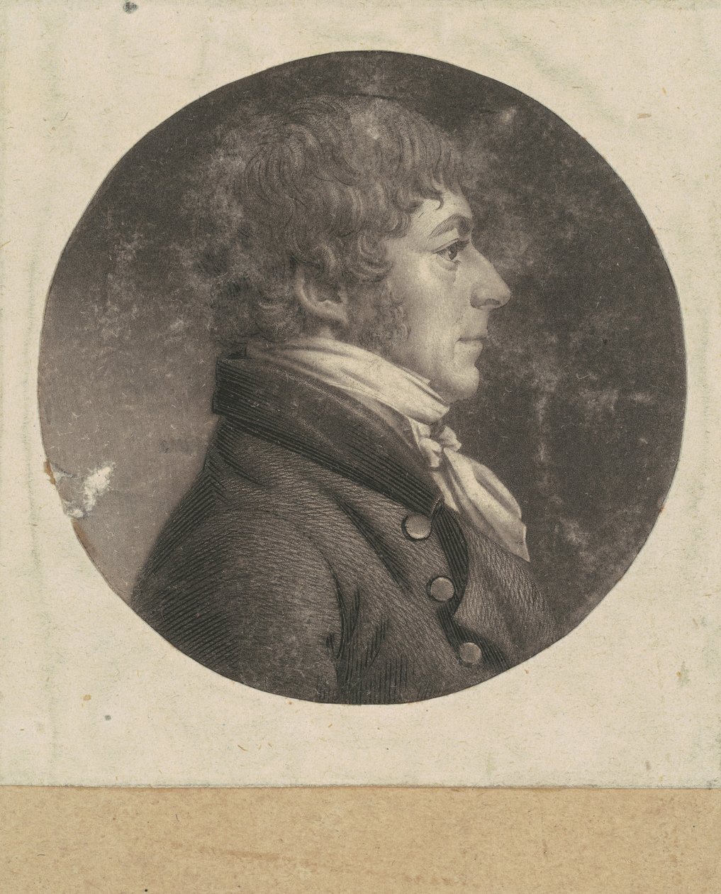 Homem não identificado de Charles B. J. Févret de Saint Mémin