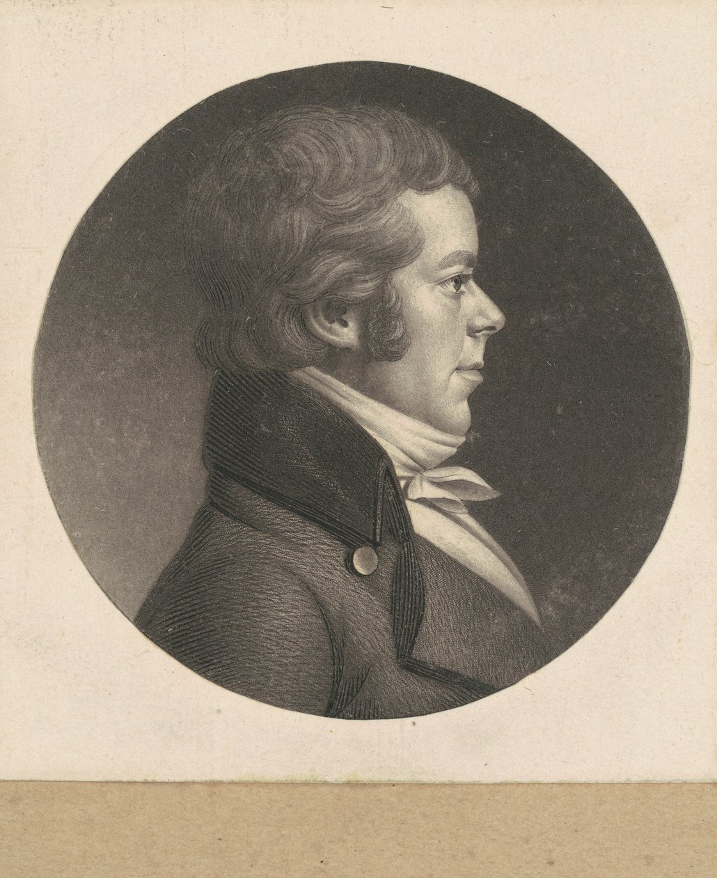 Homem não identificado de Charles B. J. Févret de Saint Mémin