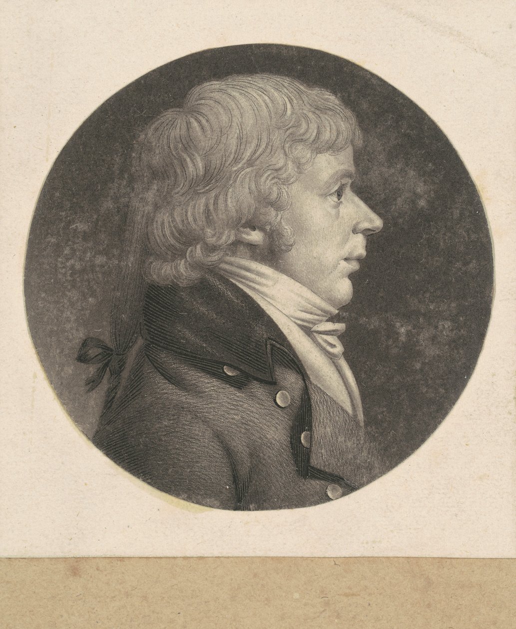 Homem não identificado de Charles B. J. Févret de Saint Mémin