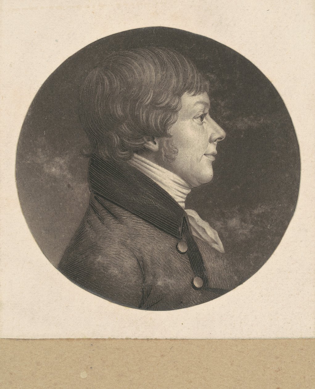 Homem não identificado de Charles B. J. Févret de Saint Mémin