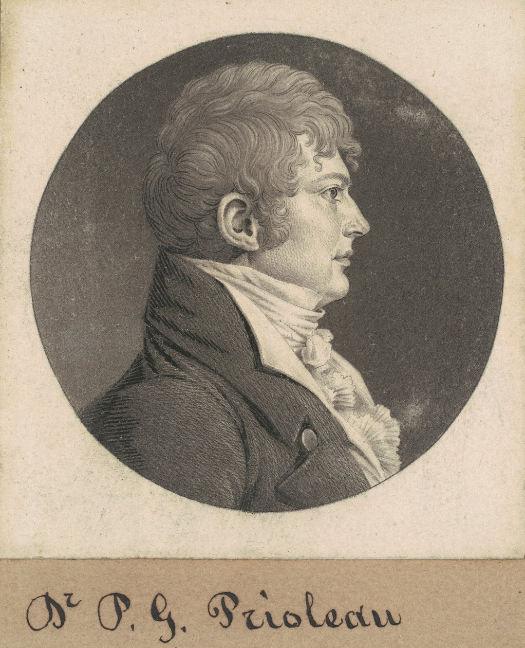 Homem não identificado de Charles B. J. Févret de Saint Mémin