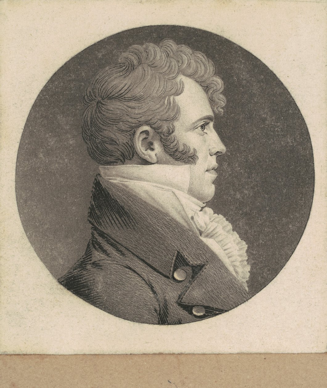 Homem não identificado de Charles B. J. Févret de Saint Mémin