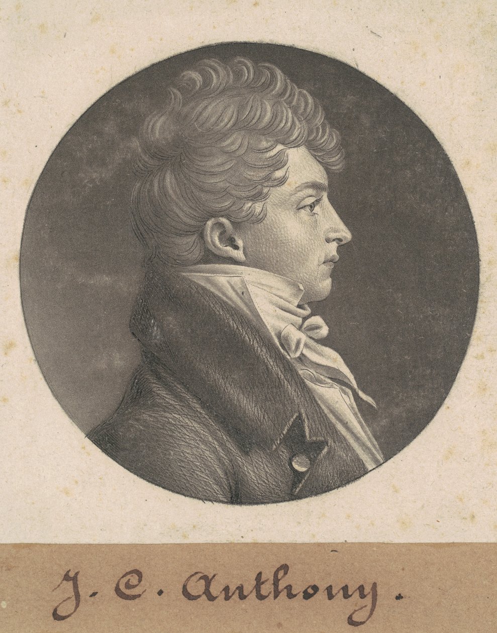 Homem não identificado de Charles B. J. Févret de Saint Mémin