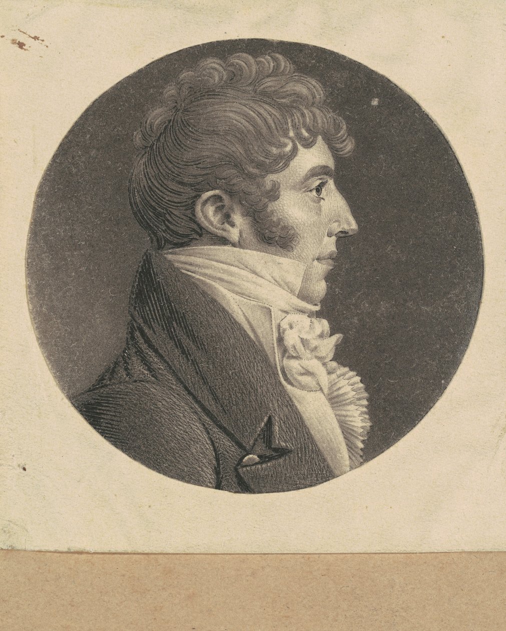 Homem não identificado de Charles B. J. Févret de Saint Mémin