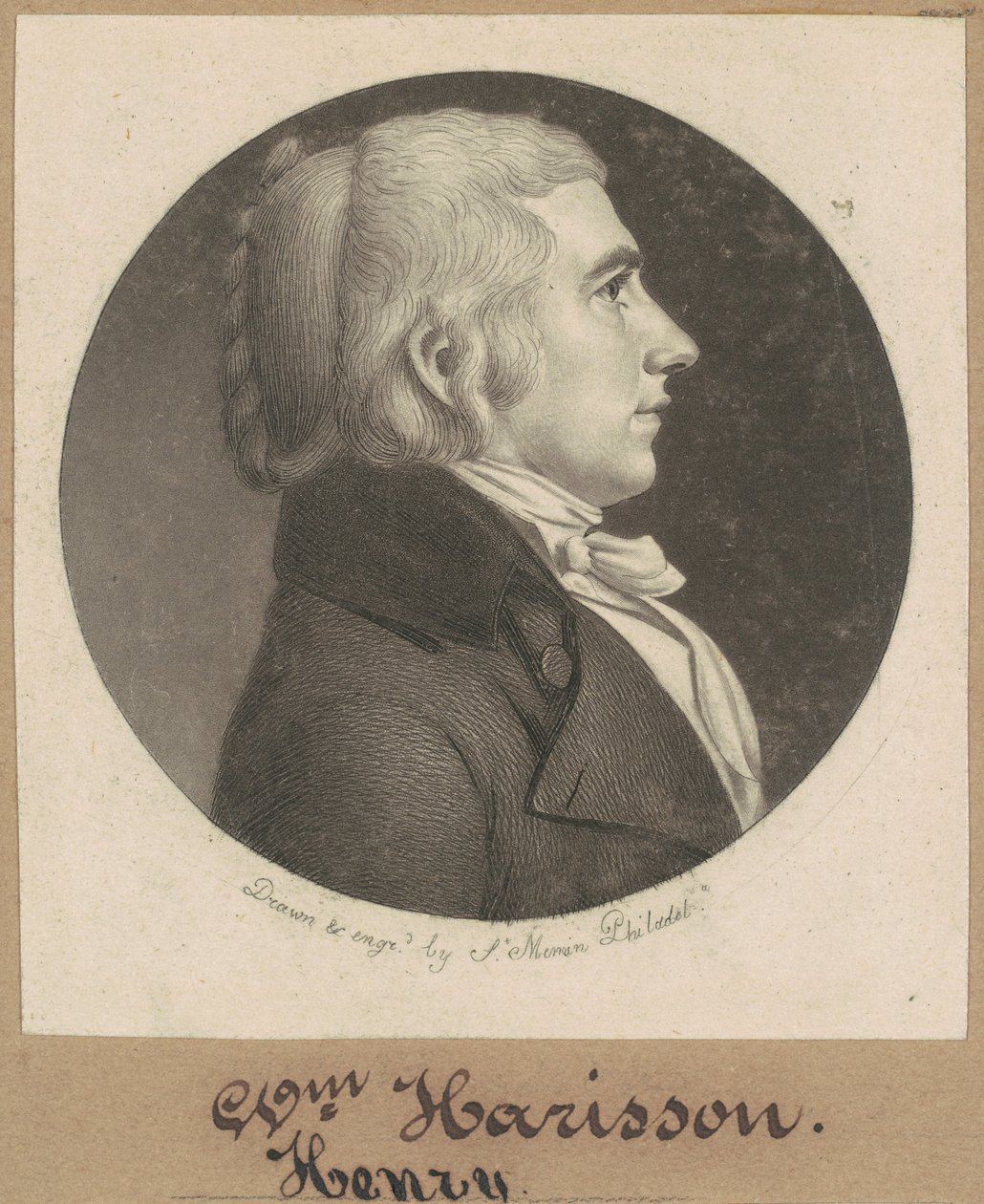 William Henry Harrison de Charles B. J. Févret de Saint Mémin