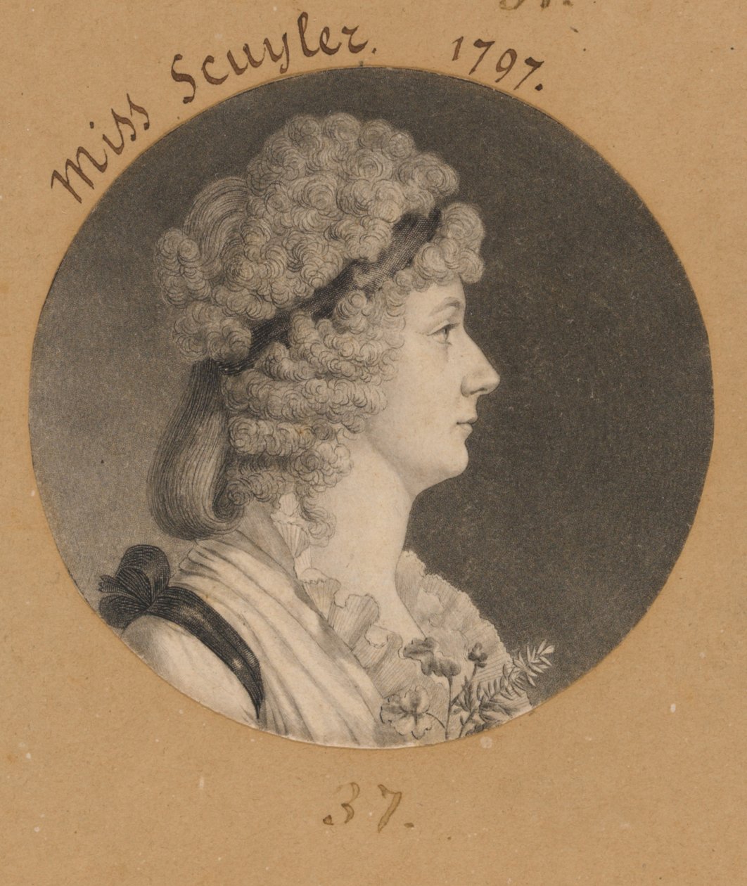 Cornelia Schuyler Morton de Charles Balthazar Julien Févret de Saint-Mémin
