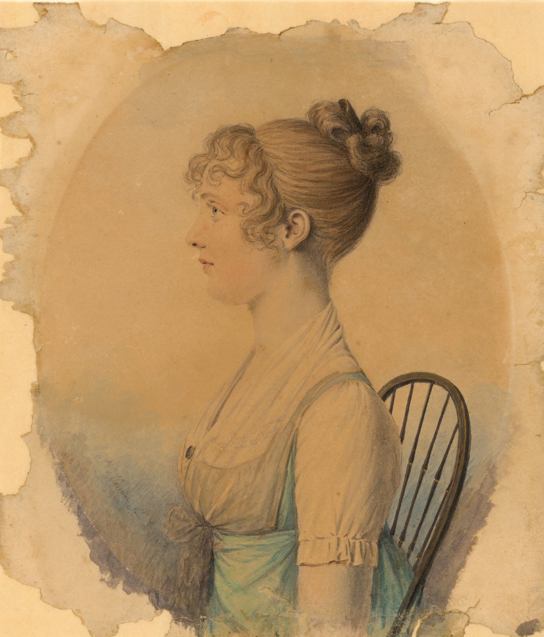 Elizabeth Lonsdale Kay Daingerfield de Charles Balthazar Julien Févret de Saint-Mémin