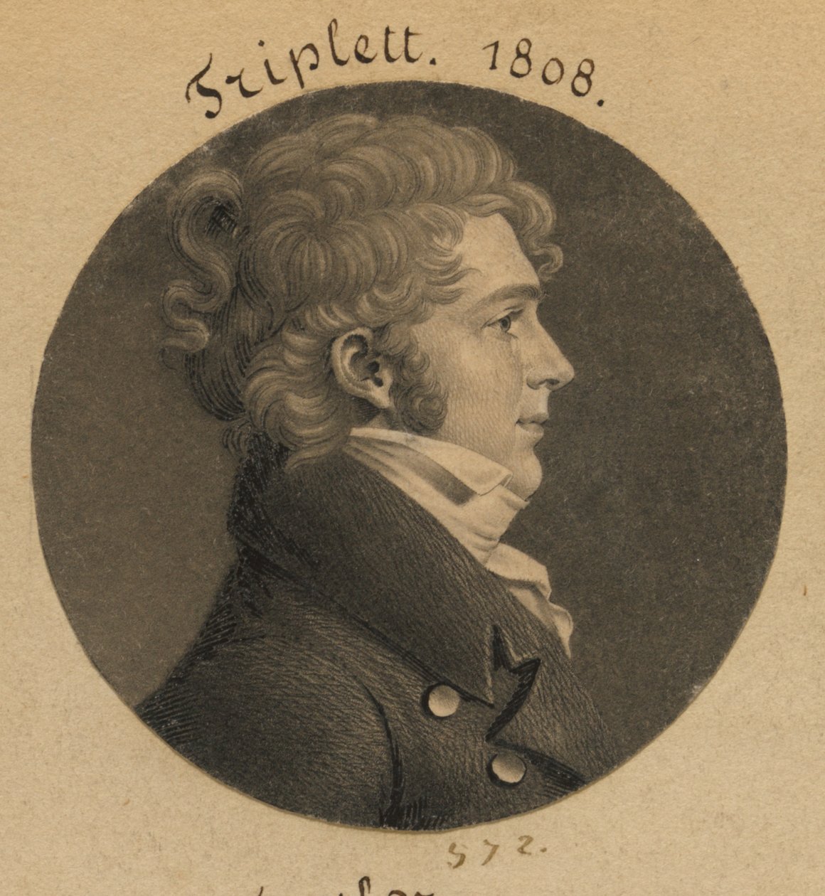 Possivelmente Danile Triplett ou J. N. Luckett de Charles Balthazar Julien Févret de Saint-Mémin