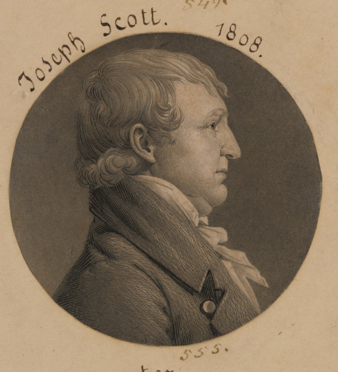 Talvez Hubbard Taylor ou Joseph Scott de Charles Balthazar Julien Févret de Saint-Mémin