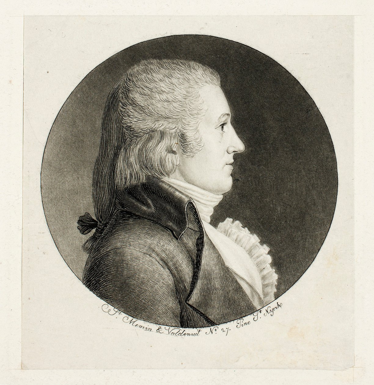 Retrato de perfil, Blake de Charles Balthazar Julien Févret de Saint-Mémin