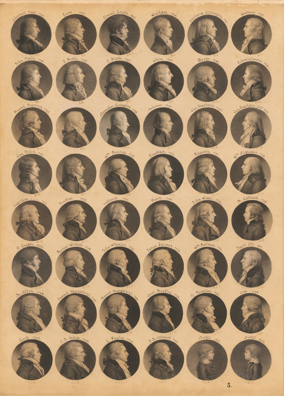 Saint-Mémin Folio 3 de Charles Balthazar Julien Févret de Saint-Mémin