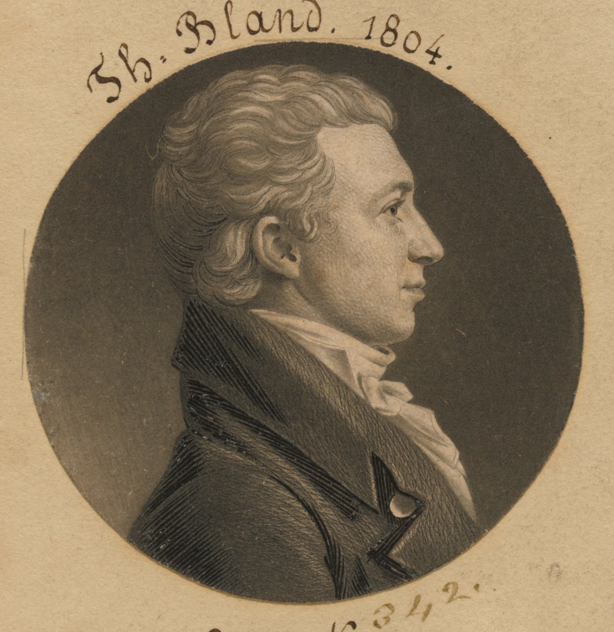 Theodorick Bland de Charles Balthazar Julien Févret de Saint-Mémin