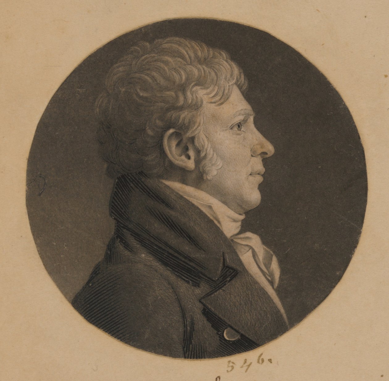 Homem não identificado de Charles Balthazar Julien Févret de Saint-Mémin