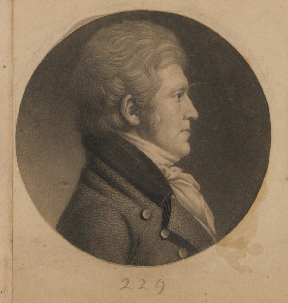 Homem não identificado de Charles Balthazar Julien Févret de Saint-Mémin