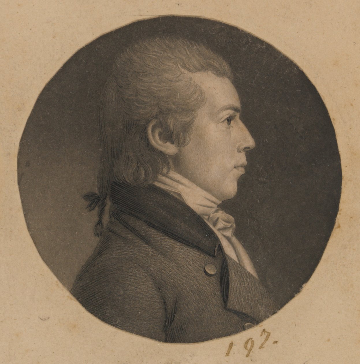 Homem não identificado de Charles Balthazar Julien Févret de Saint-Mémin