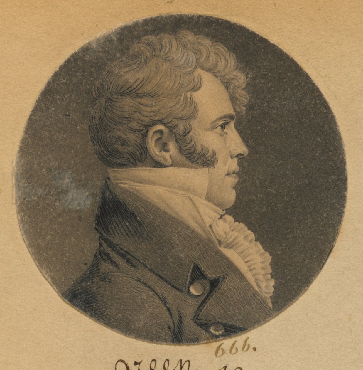 Homem não identificado de Charles Balthazar Julien Févret de Saint-Mémin