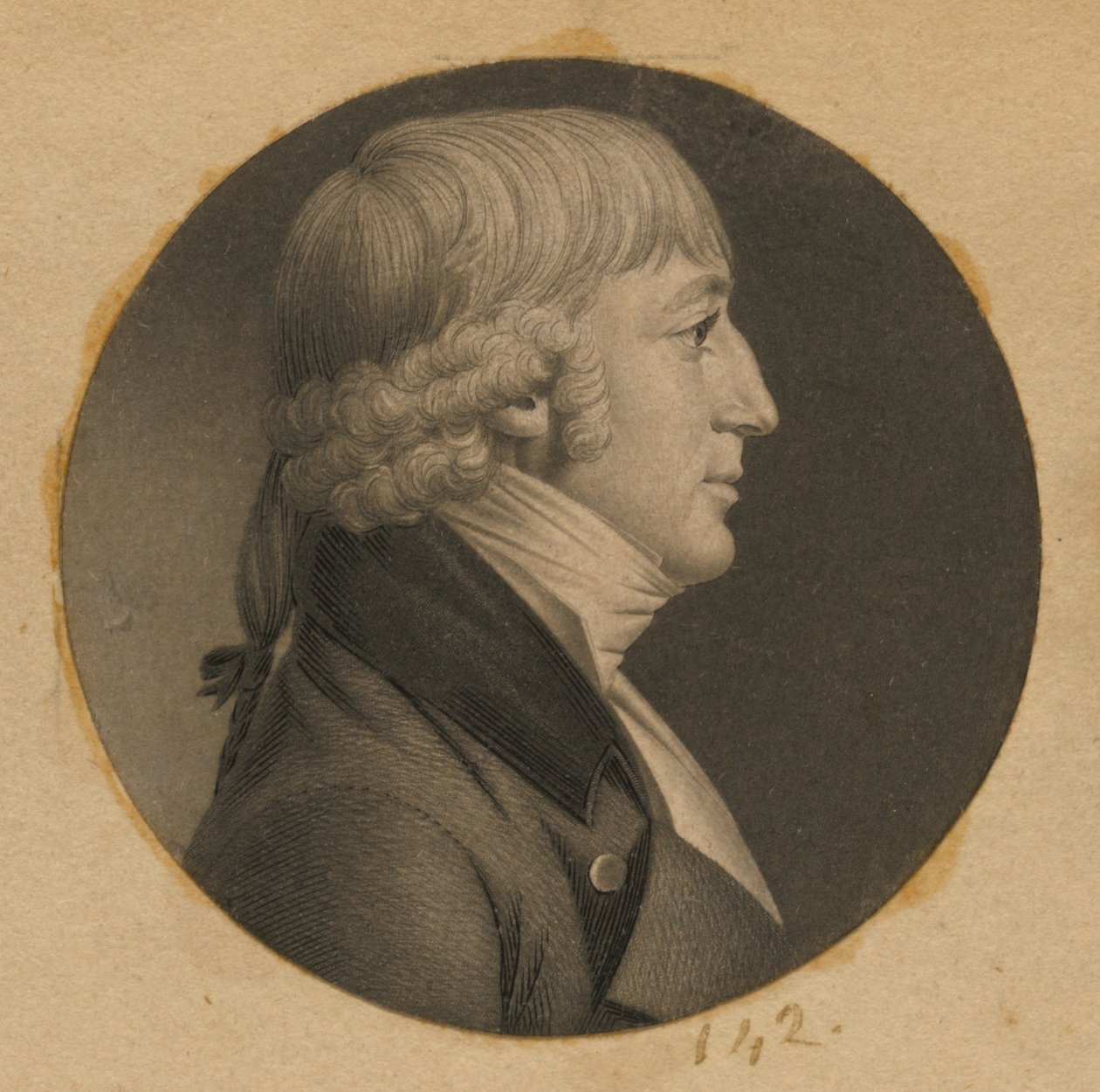Homem não identificado de Charles Balthazar Julien Févret de Saint-Mémin