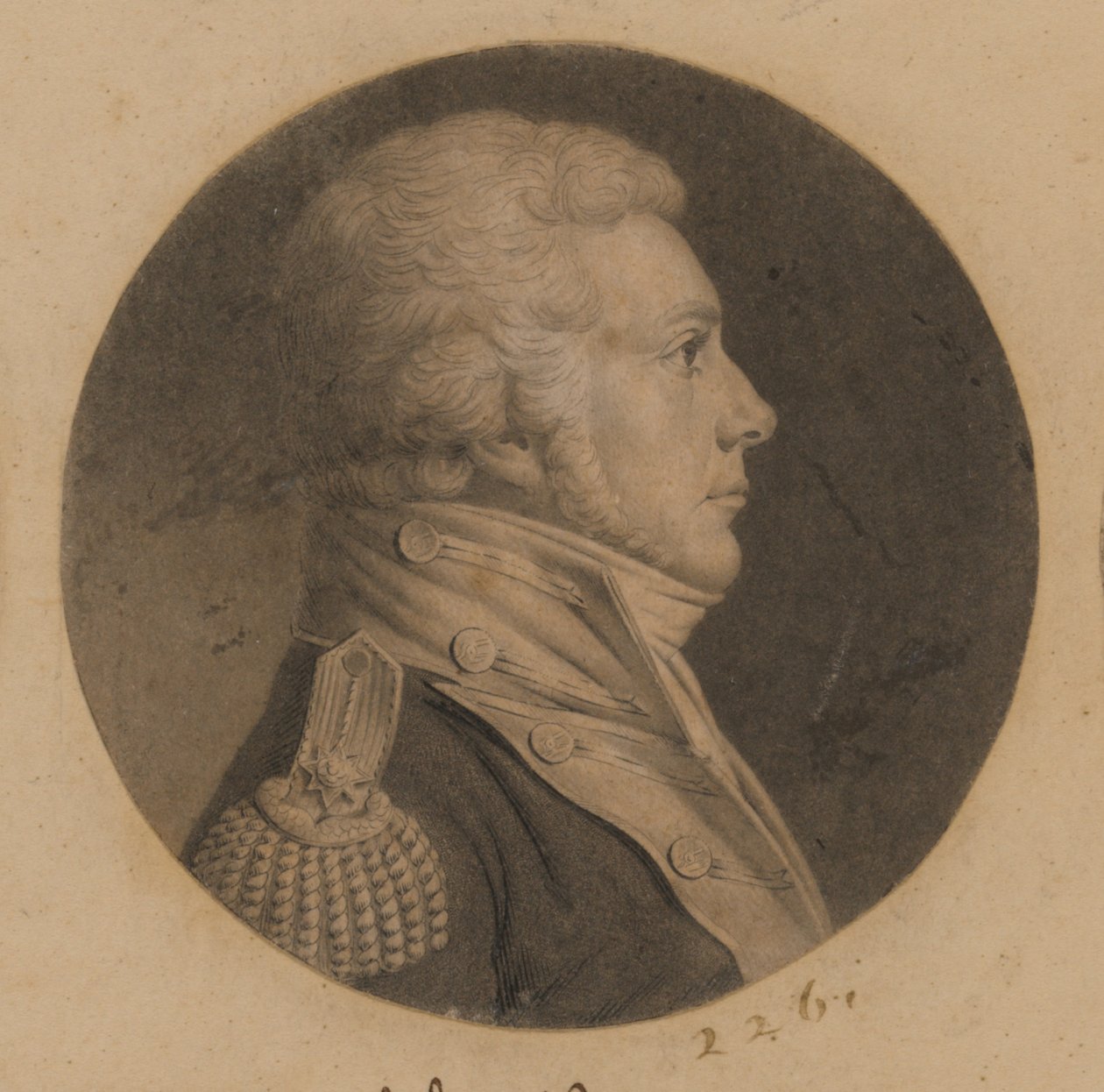 Homem não identificado de Charles Balthazar Julien Févret de Saint-Mémin