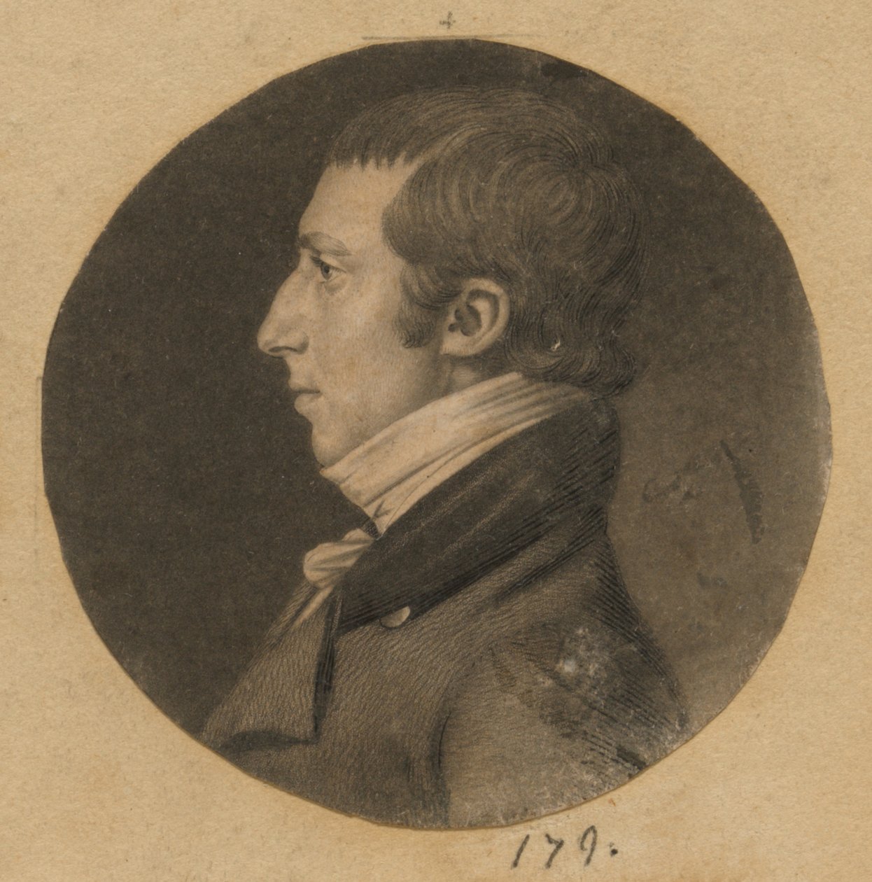 Homem não identificado de Charles Balthazar Julien Févret de Saint-Mémin