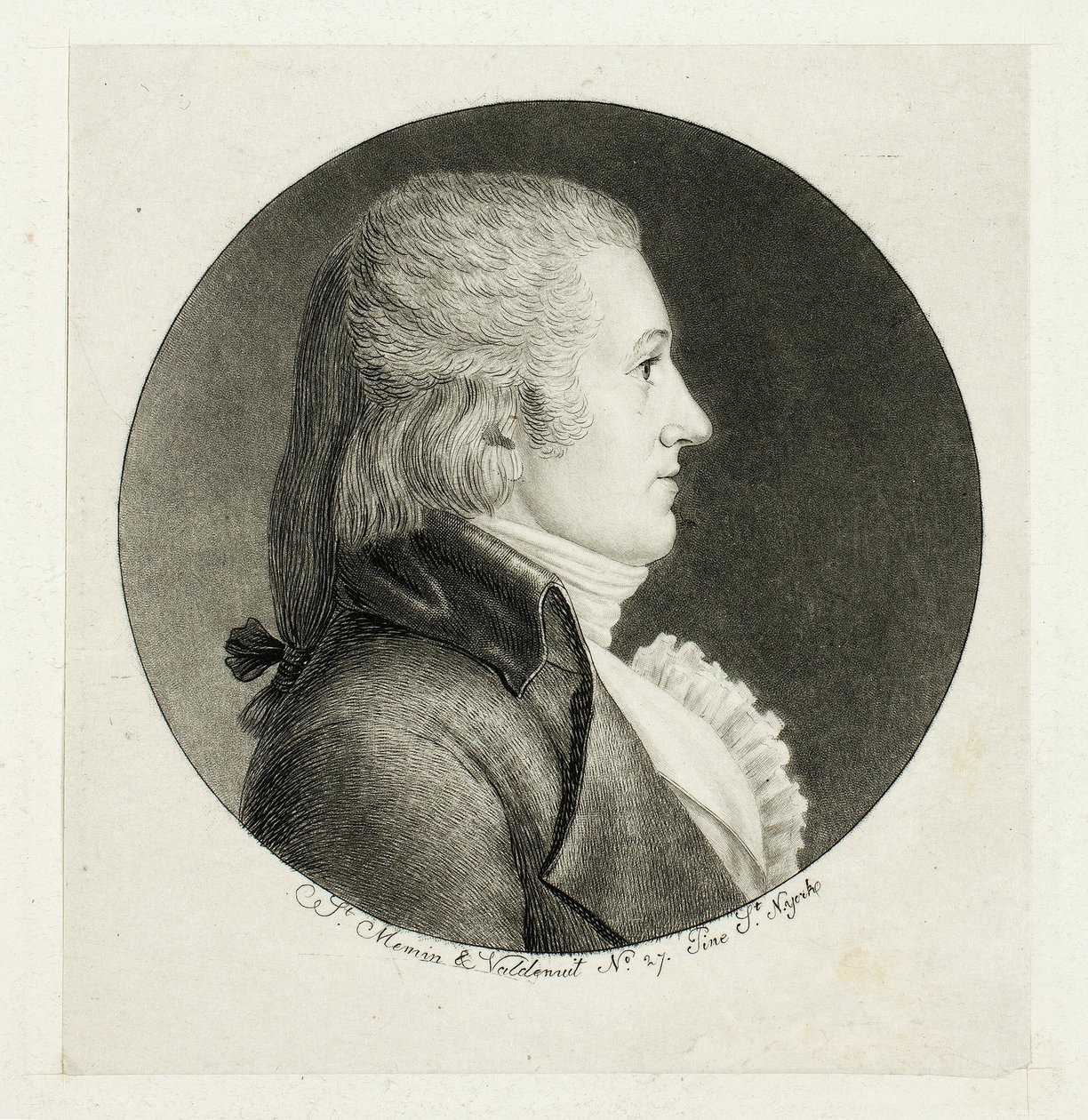 Retrato de perfil, Blake de Charles Balthazar Julien Févret de Saint Mémin