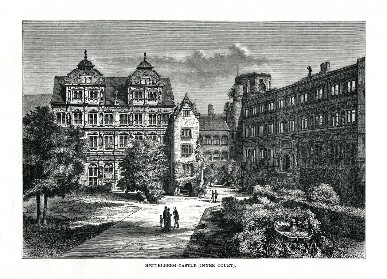 Castelo de Heidelberg, Alemanha, 1879 de Charles Barbant