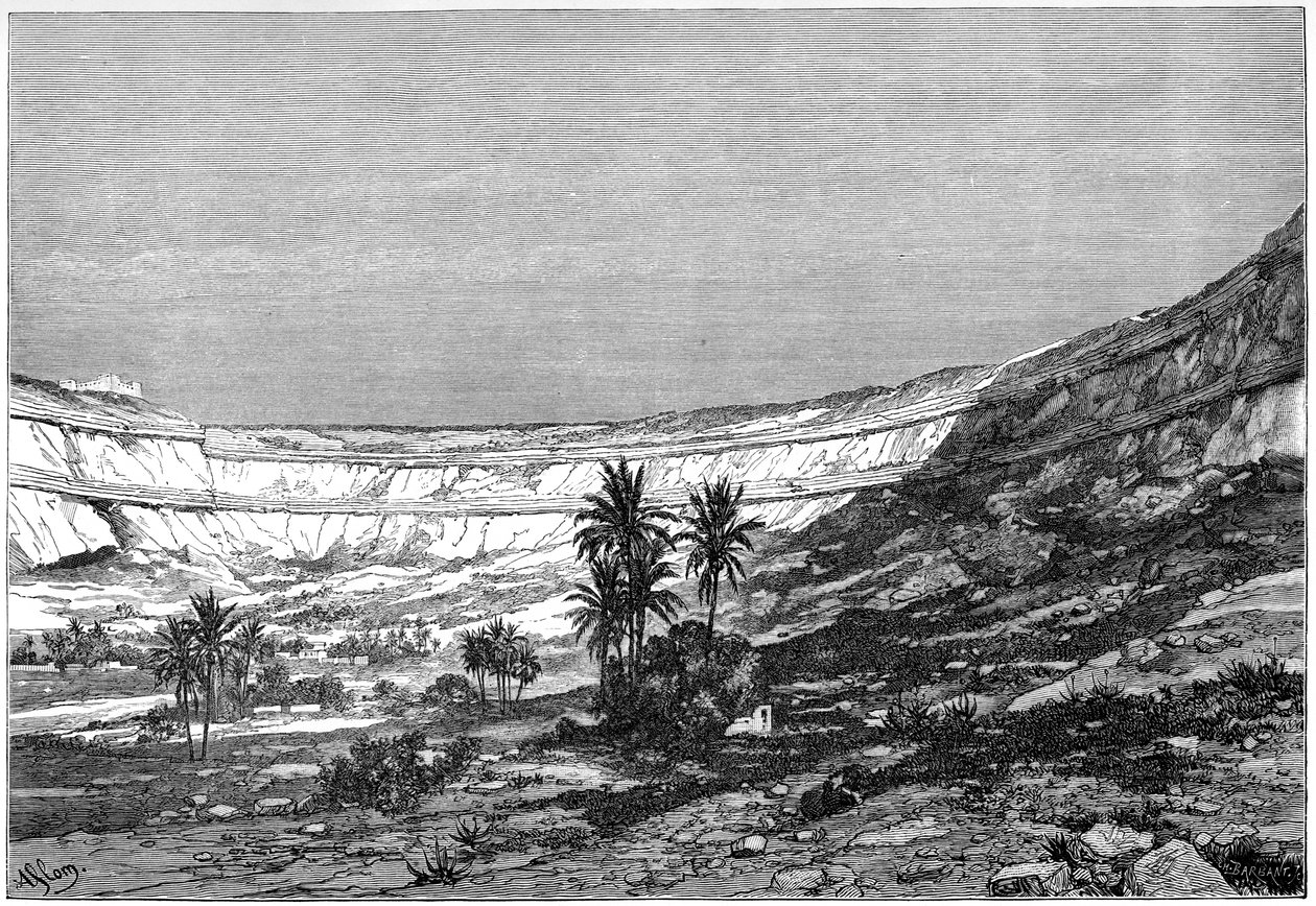 O Cirque de Kasr-el-Jebel, Síria, c1890 de Charles Barbant