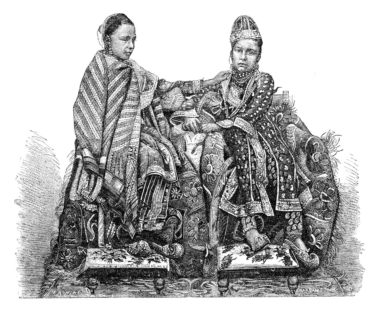 A princesa de Bhopal, Índia, 1895. de Charles Barbant