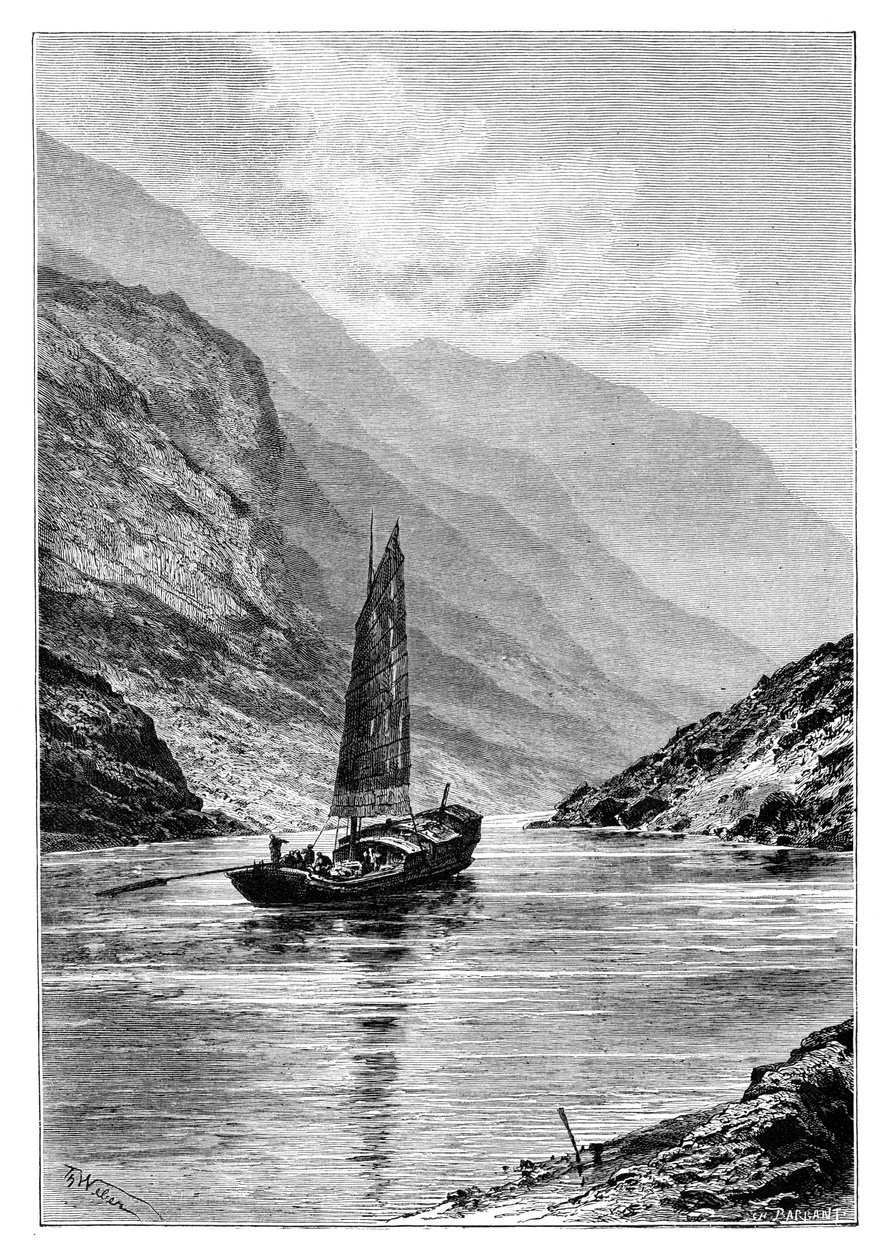 O rio Yangtze superior, China, 1895. de Charles Barbant